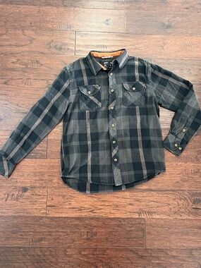 Jetty Mens Flannel Button Down Shirt - Small